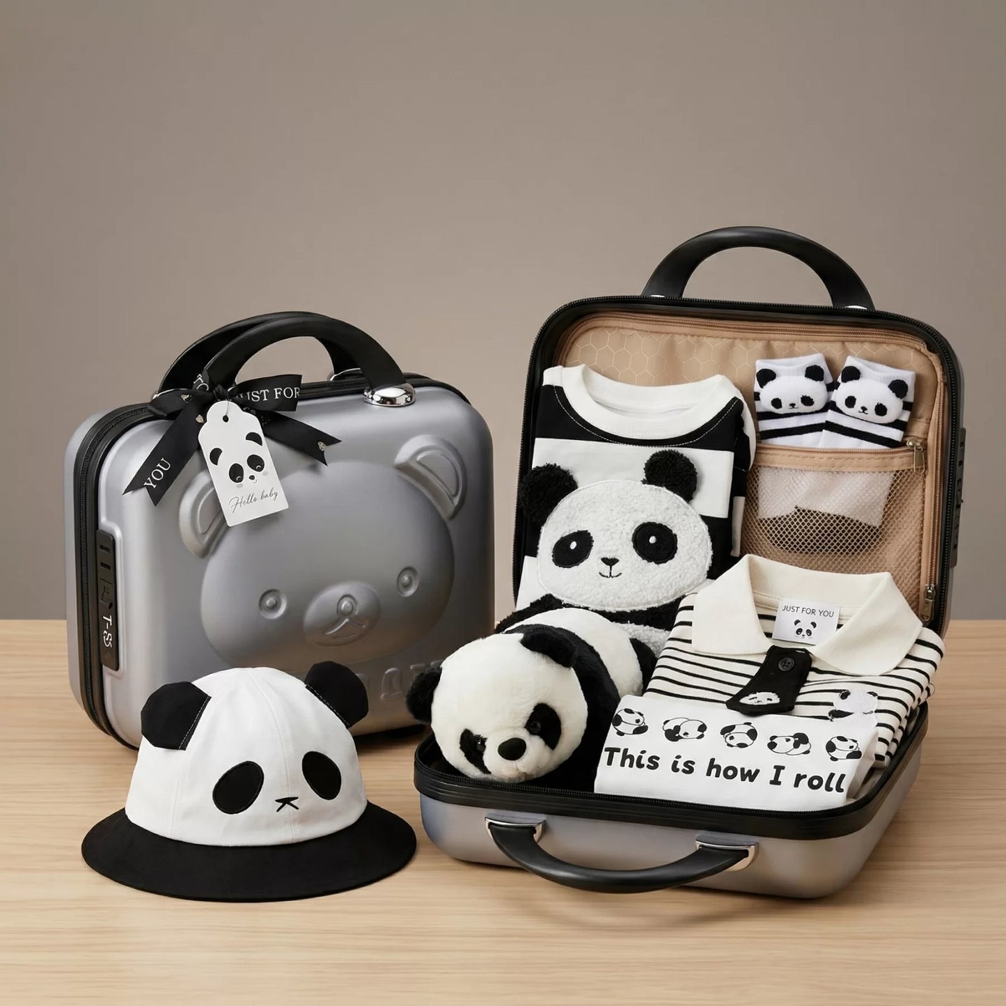 Pandaria Baby Gift Set in Keepsake Suitcase
