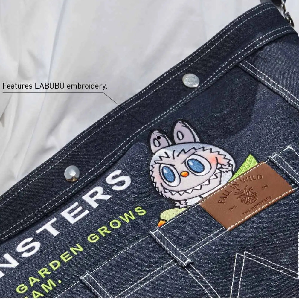 LABUBU DENIM MESSENGER BAG