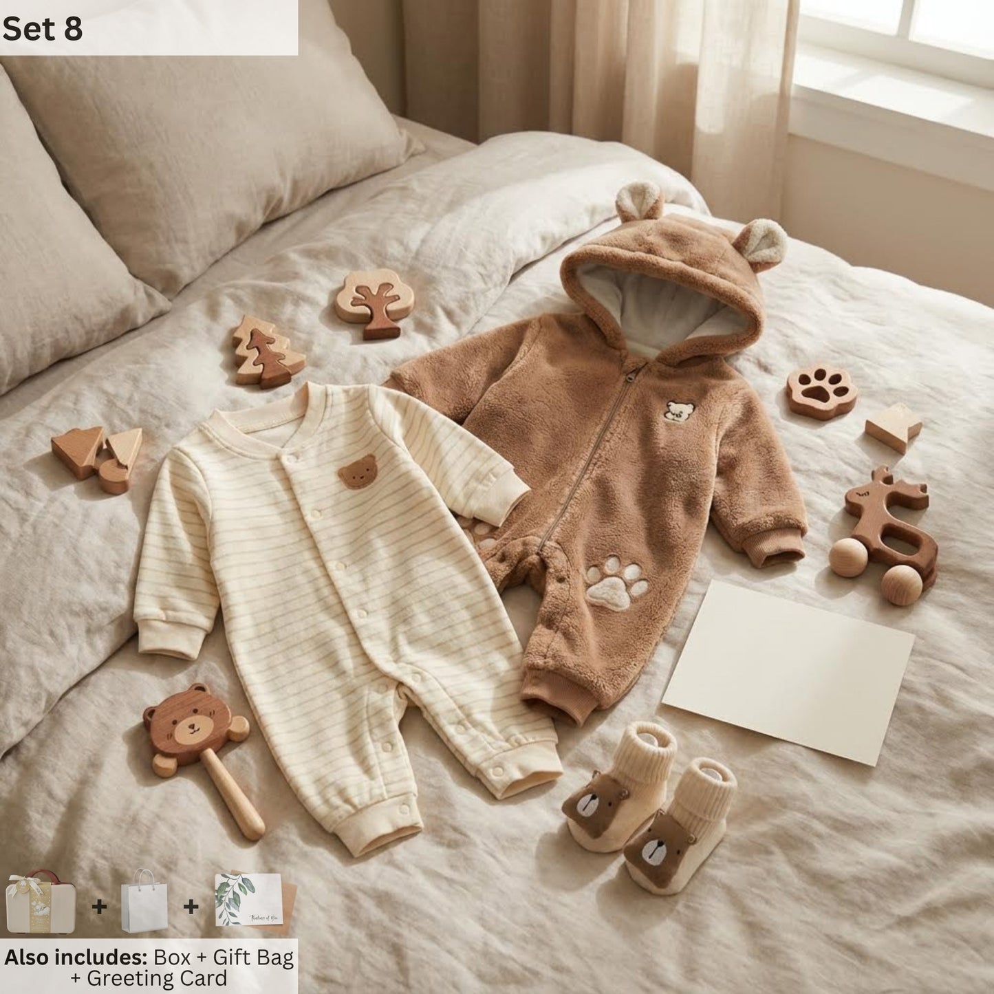 Bear Baby Gift Set in Keepsake Suitcase