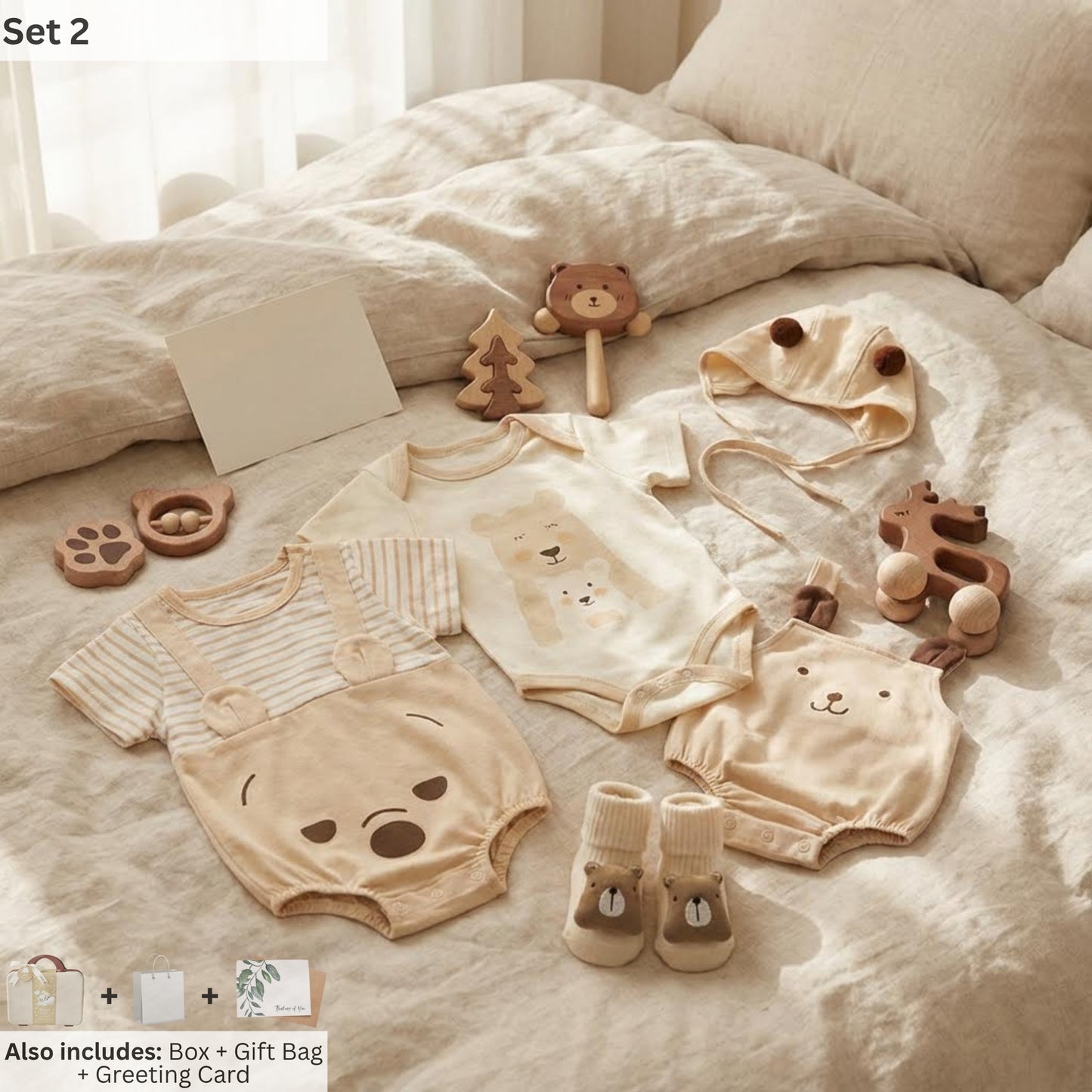 Bear Baby Gift Set in Keepsake Suitcase