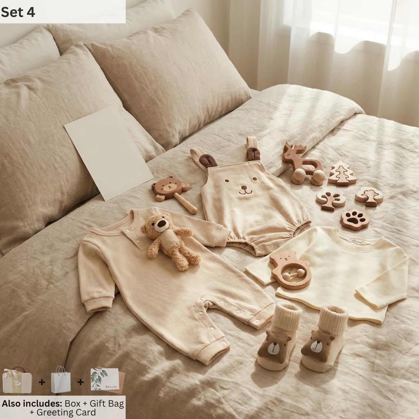 Bear Baby Gift Set in Keepsake Suitcase