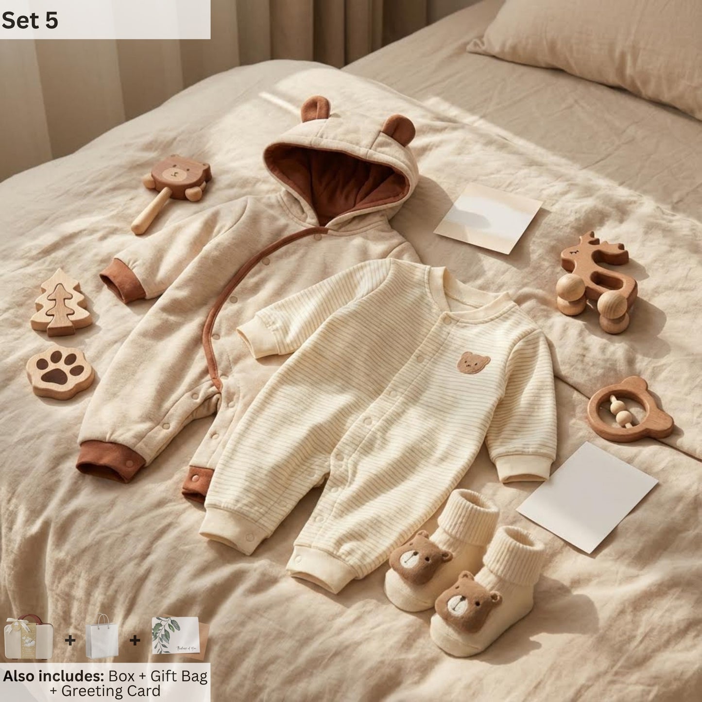Bear Baby Gift Set in Keepsake Suitcase