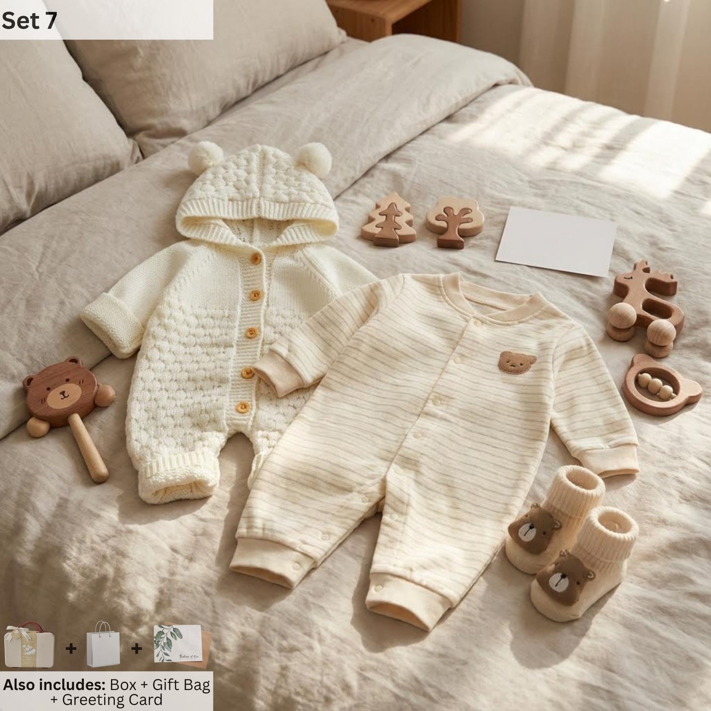 Bear Baby Gift Set in Keepsake Suitcase