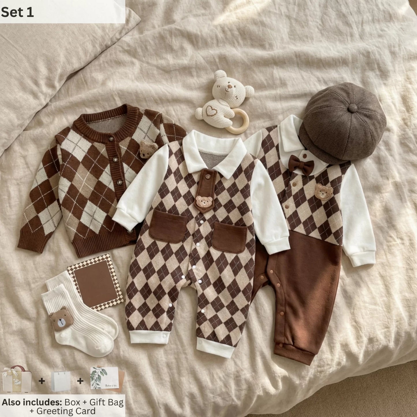 CEO Bear Baby Gift Set in Keepsake Suitcase