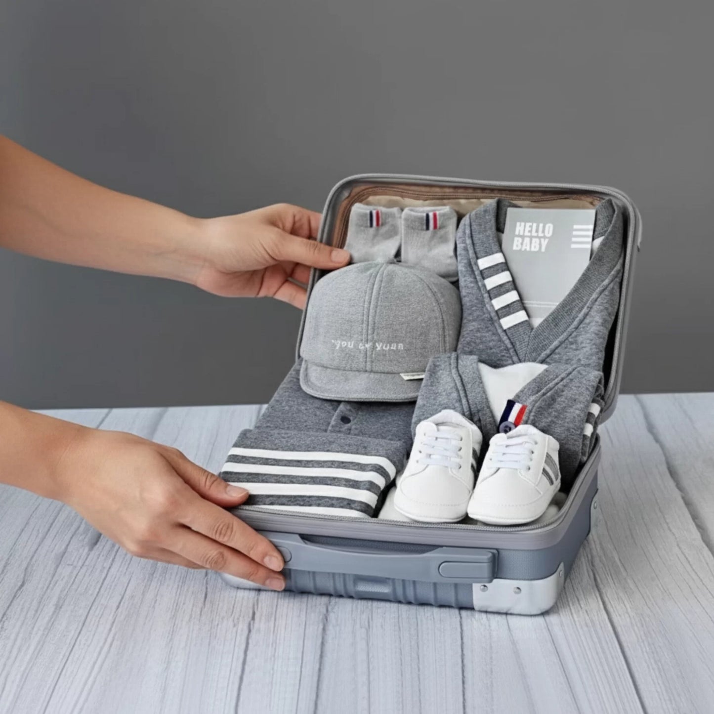 Champion Baby Gift Set in Keepsake Suitcase