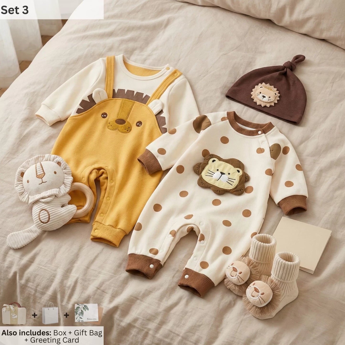 Lion Baby Gift Set in Keepsake Suitcase