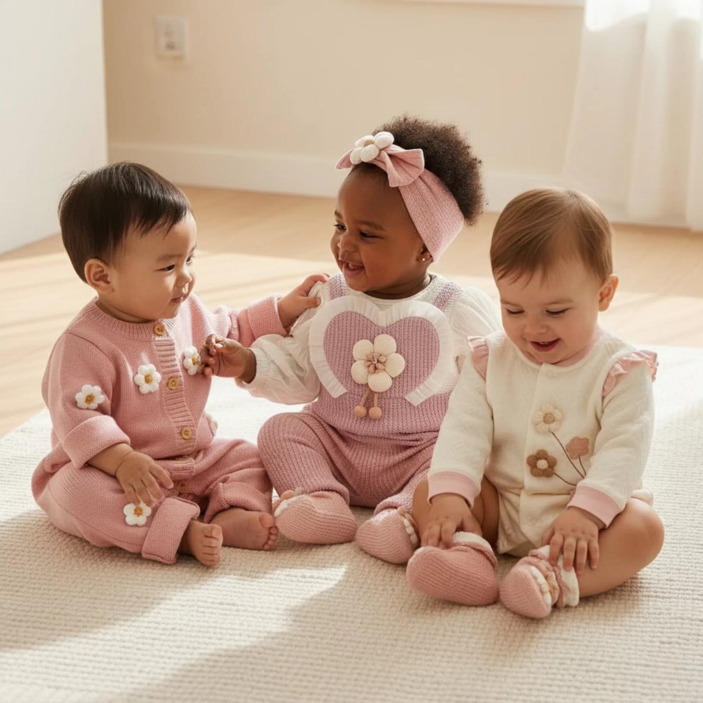 Flower Baby Gift Set in Keepsake Suitcase