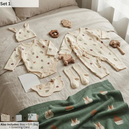 Squirrel Baby Gift Set in Keepsake Suitcase