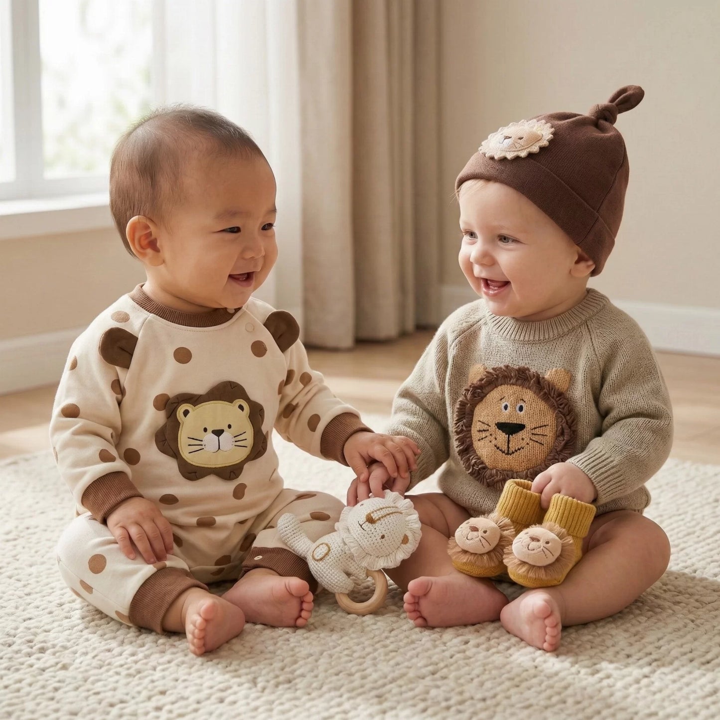 Lion Baby Gift Set in Keepsake Suitcase