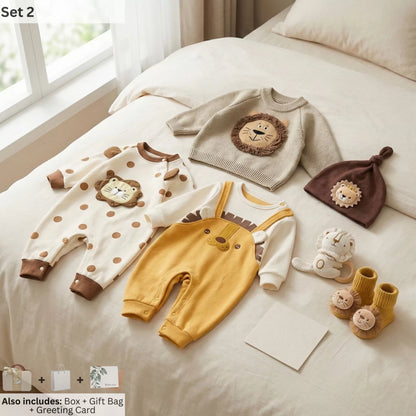 Lion Baby Gift Set in Keepsake Suitcase