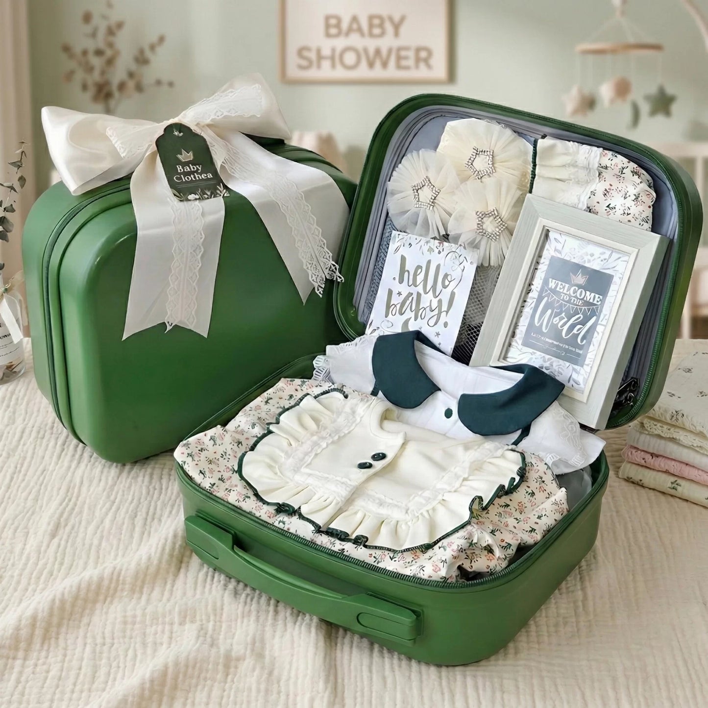 Pumpkin Baby Gift Set in Keepsake Suitcase