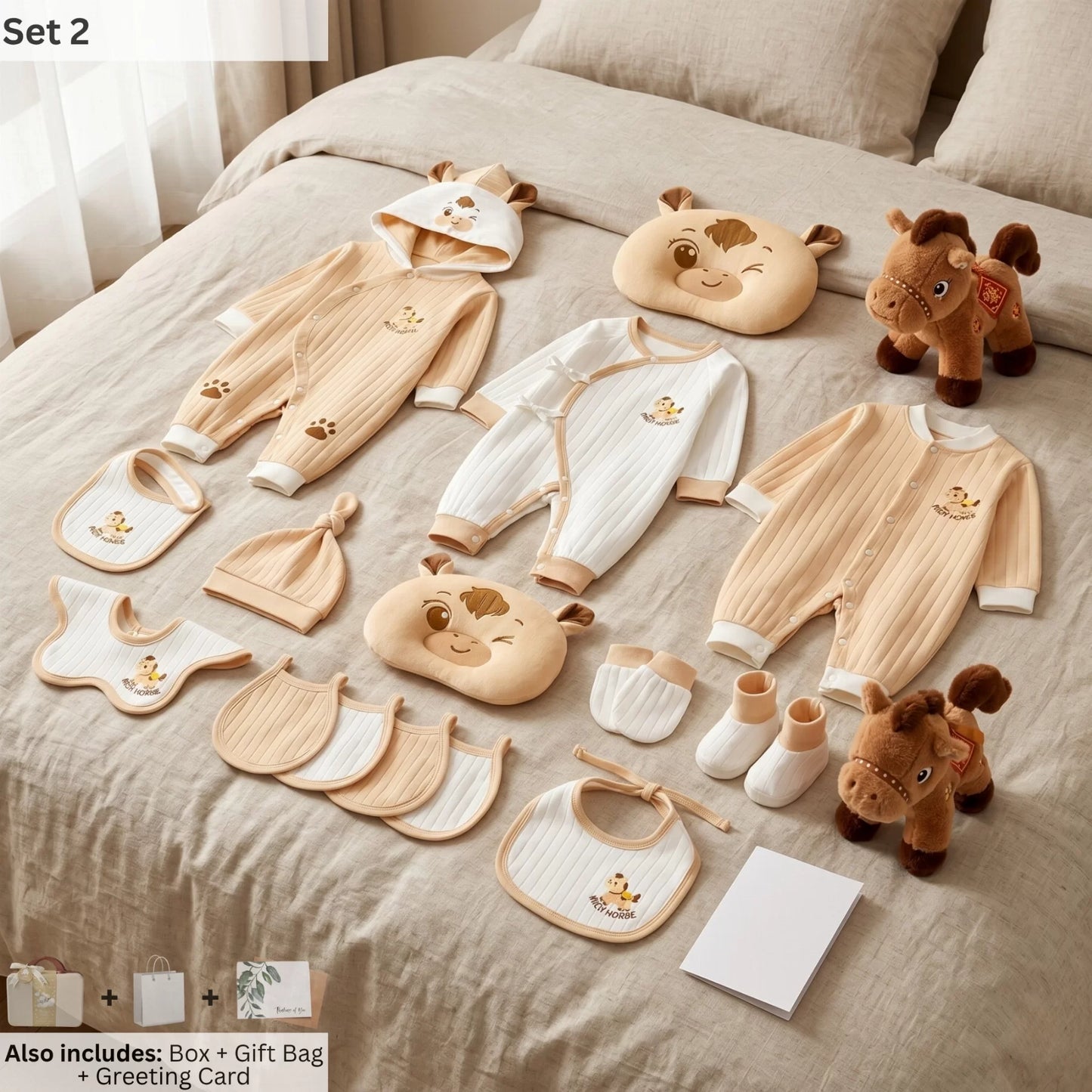 Horse Baby Gift Set in Keepsake Suitcase