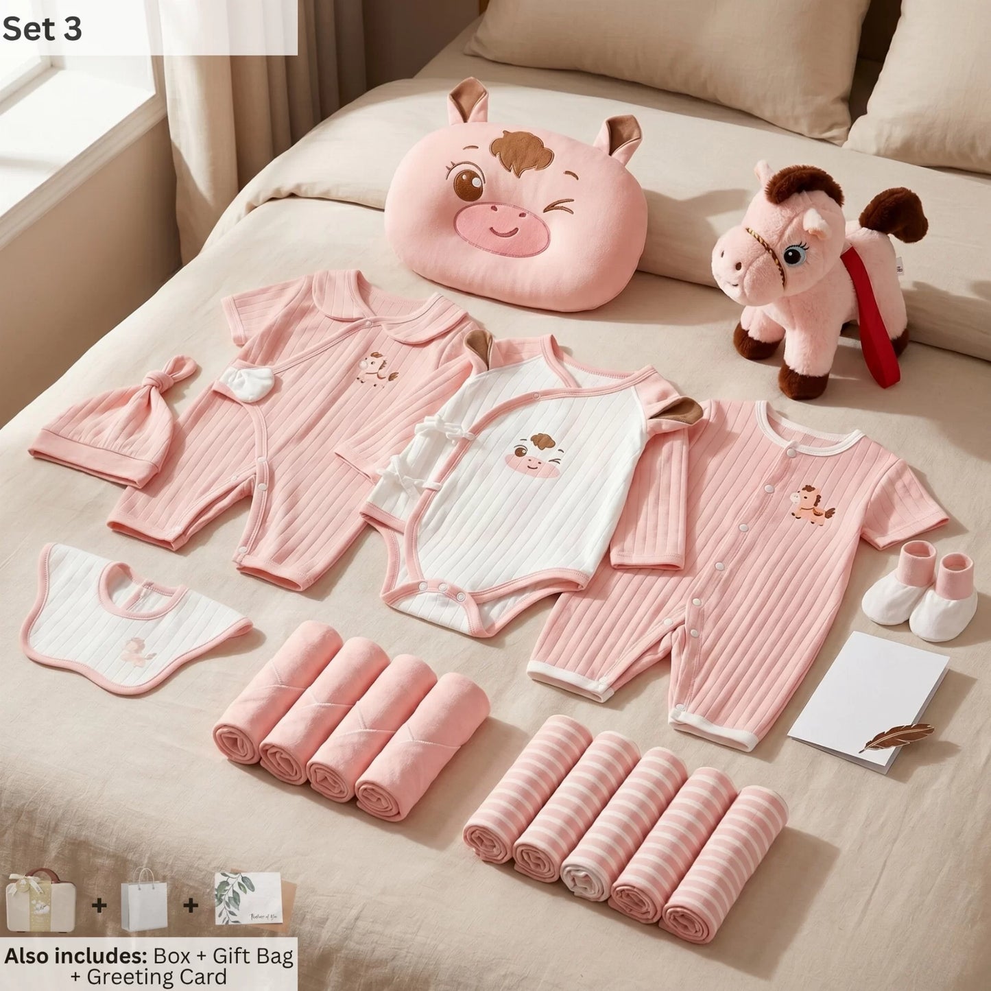 Horse Baby Gift Set in Keepsake Suitcase
