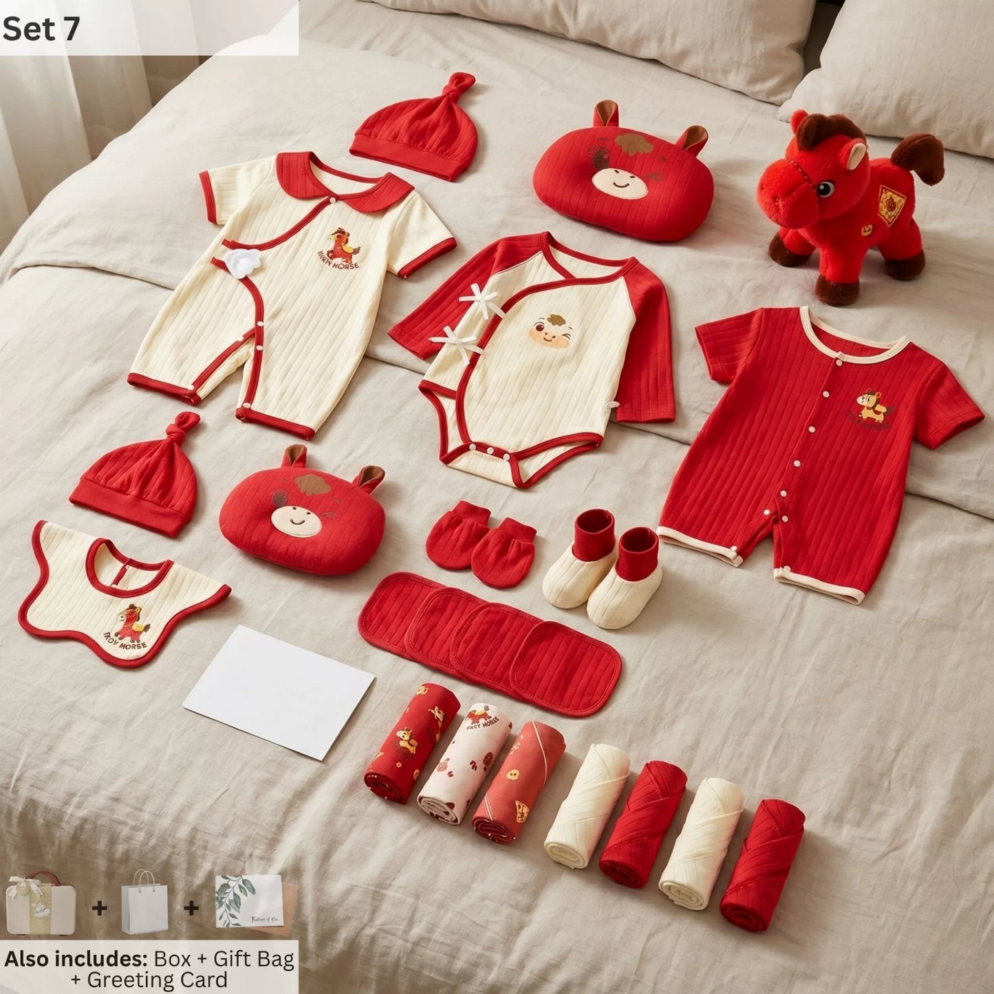 Horse Baby Gift Set in Keepsake Suitcase