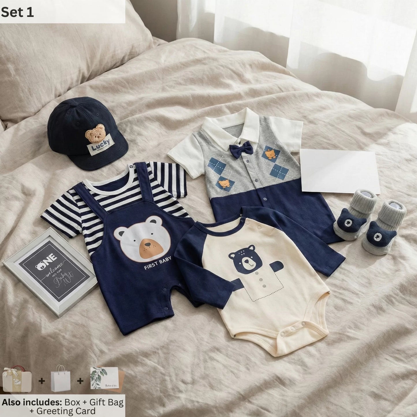 Lucky Baby Gift Set in Keepsake Suitcase