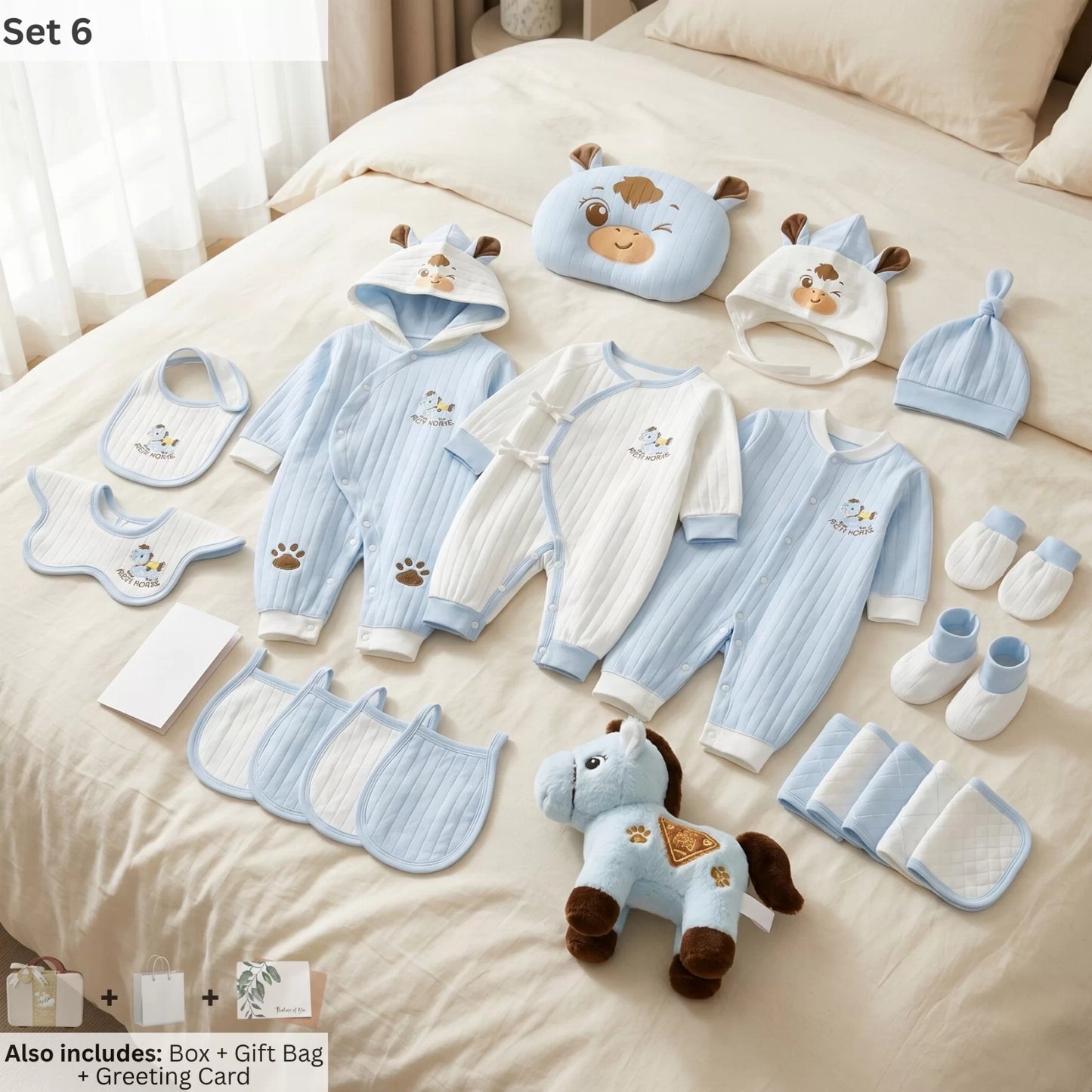 Horse Baby Gift Set in Keepsake Suitcase