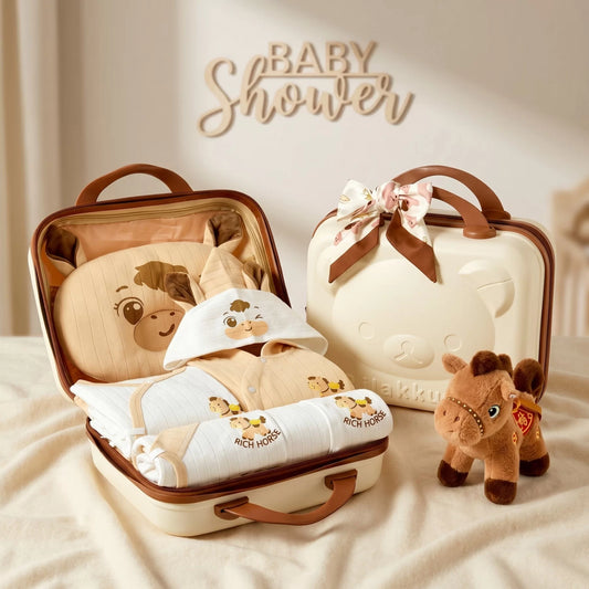 Horse Baby Gift Set in Keepsake Suitcase