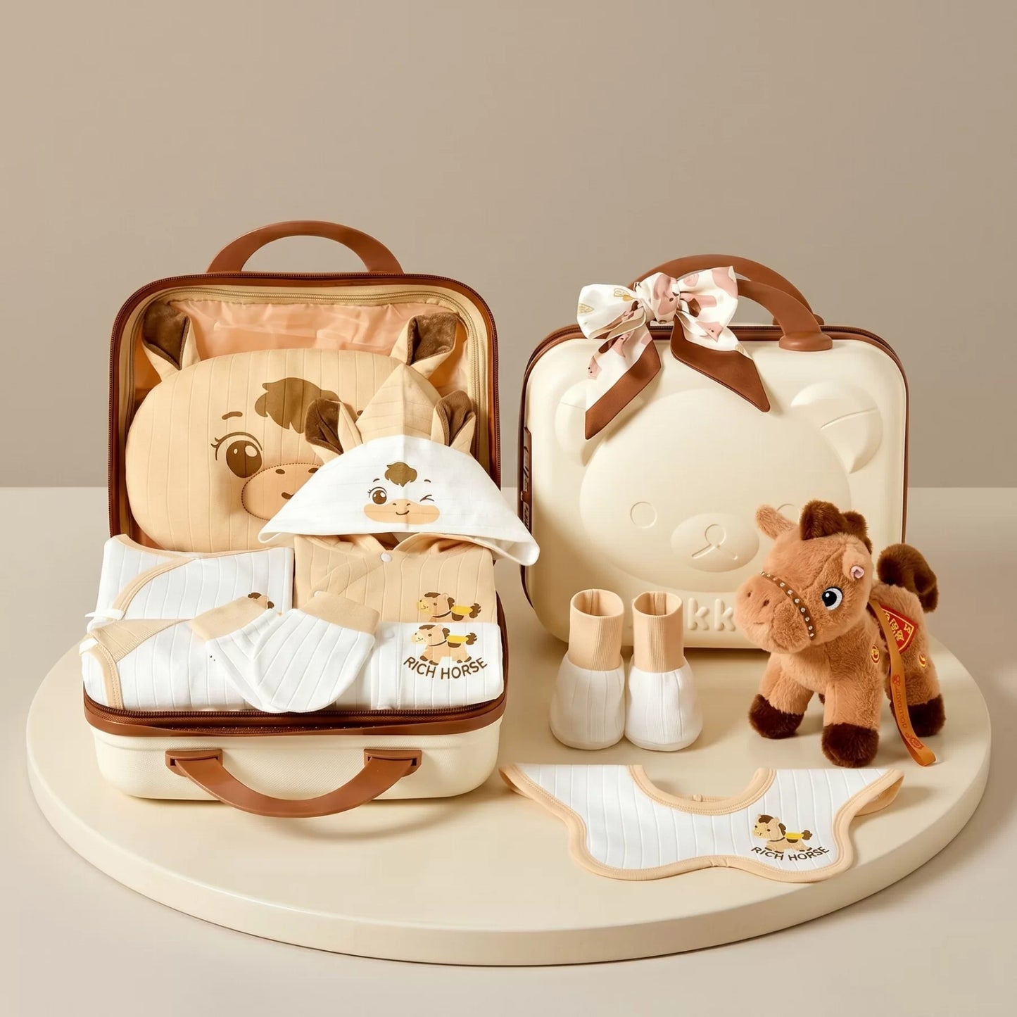 Horse Baby Gift Set in Keepsake Suitcase