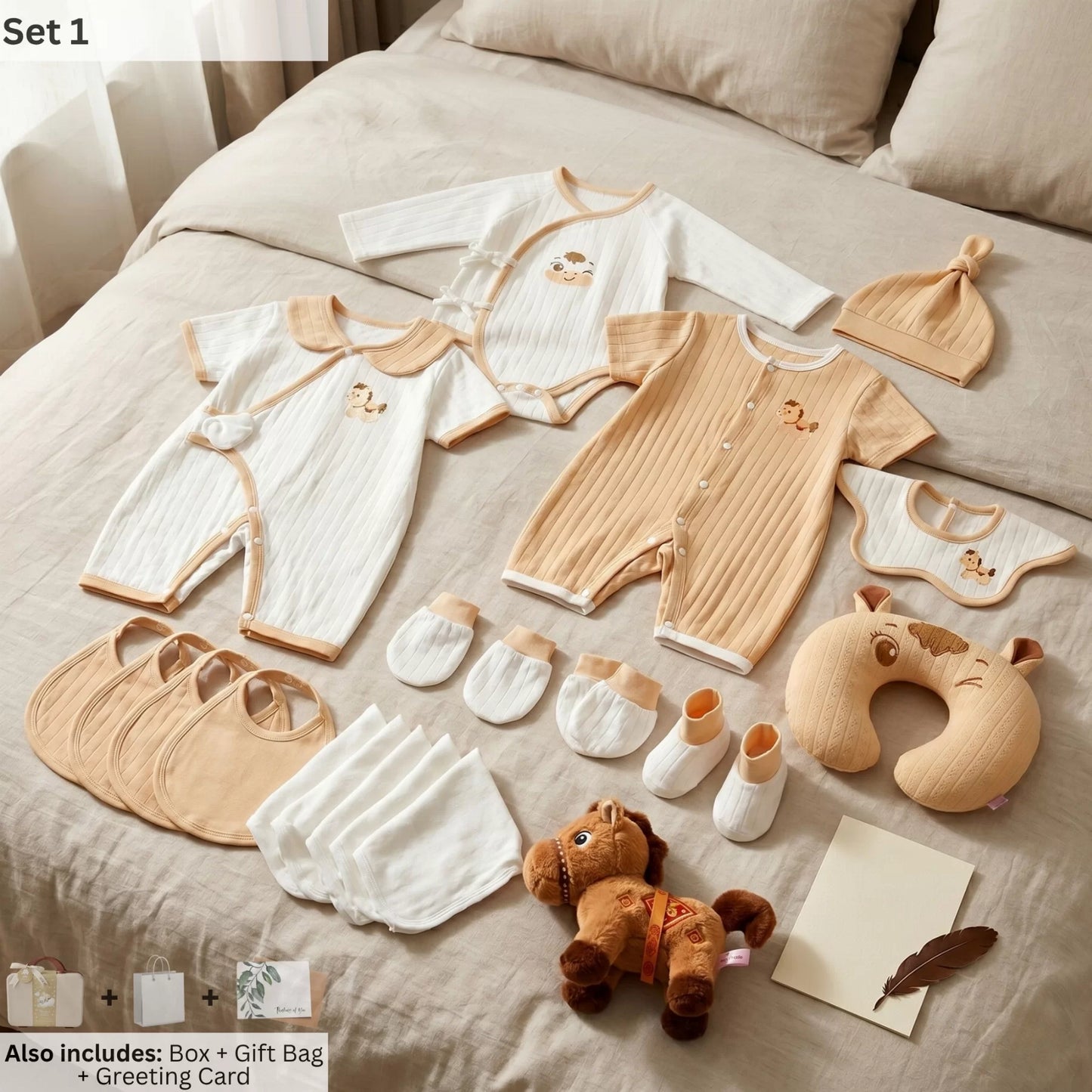 Horse Baby Gift Set in Keepsake Suitcase