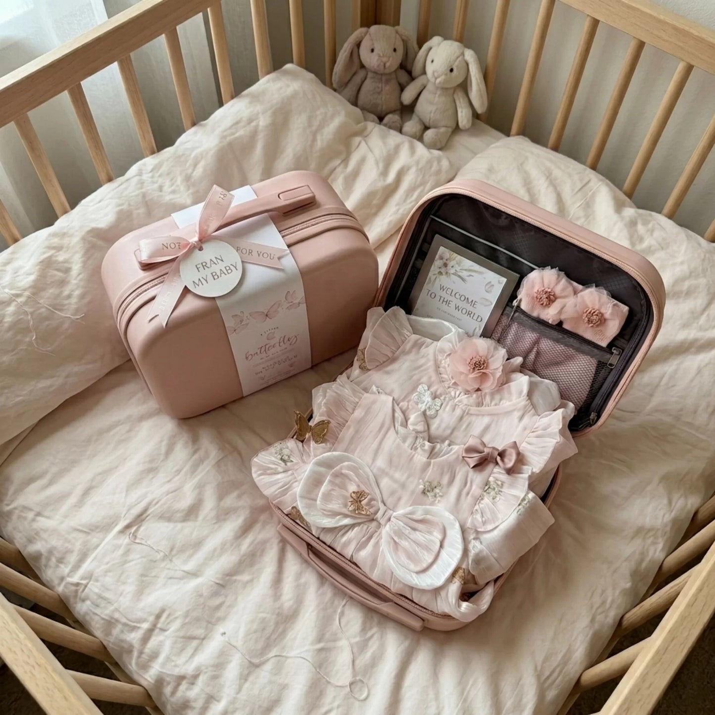 Butterfly Baby Gift Set in Keepsake Suitcase