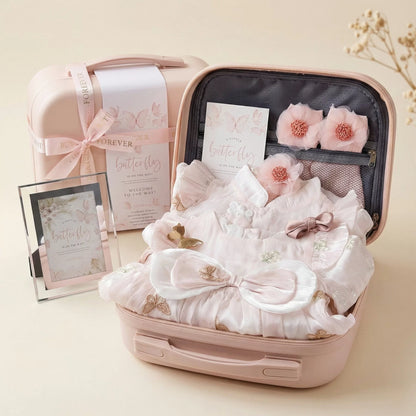 Butterfly Baby Gift Set in Keepsake Suitcase