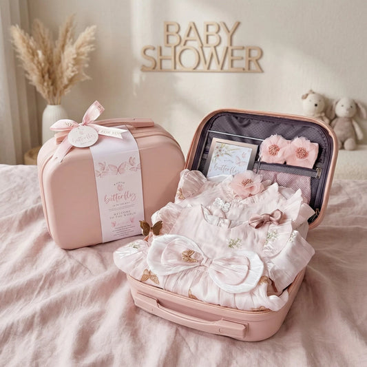 Butterfly Baby Gift Set in Keepsake Suitcase