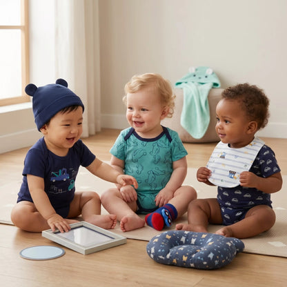 City Cars Baby Gift Set in Keepsake Suitcase