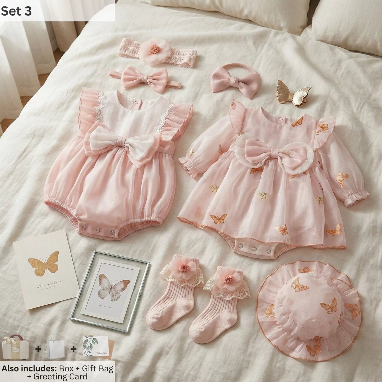 Butterfly Baby Gift Set in Keepsake Suitcase