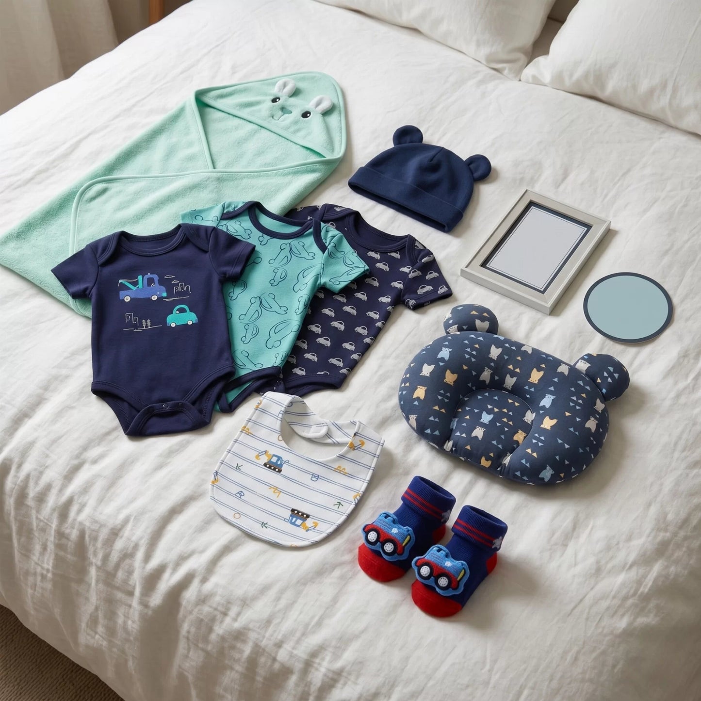 City Cars Baby Gift Set in Keepsake Suitcase