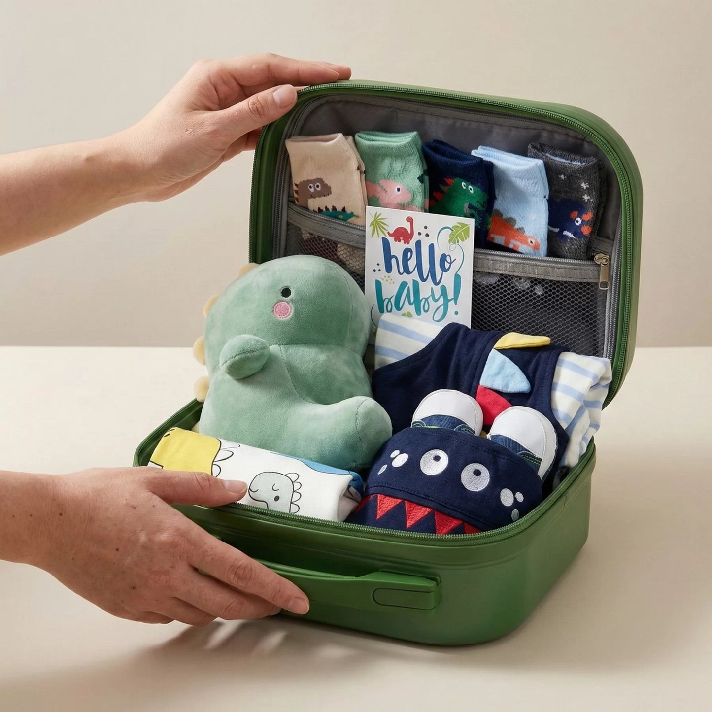 Dino Baby Gift Set in Keepsake Suitcase