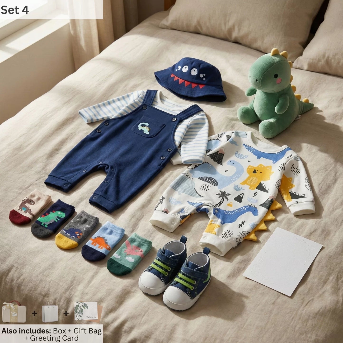 Dino Baby Gift Set in Keepsake Suitcase
