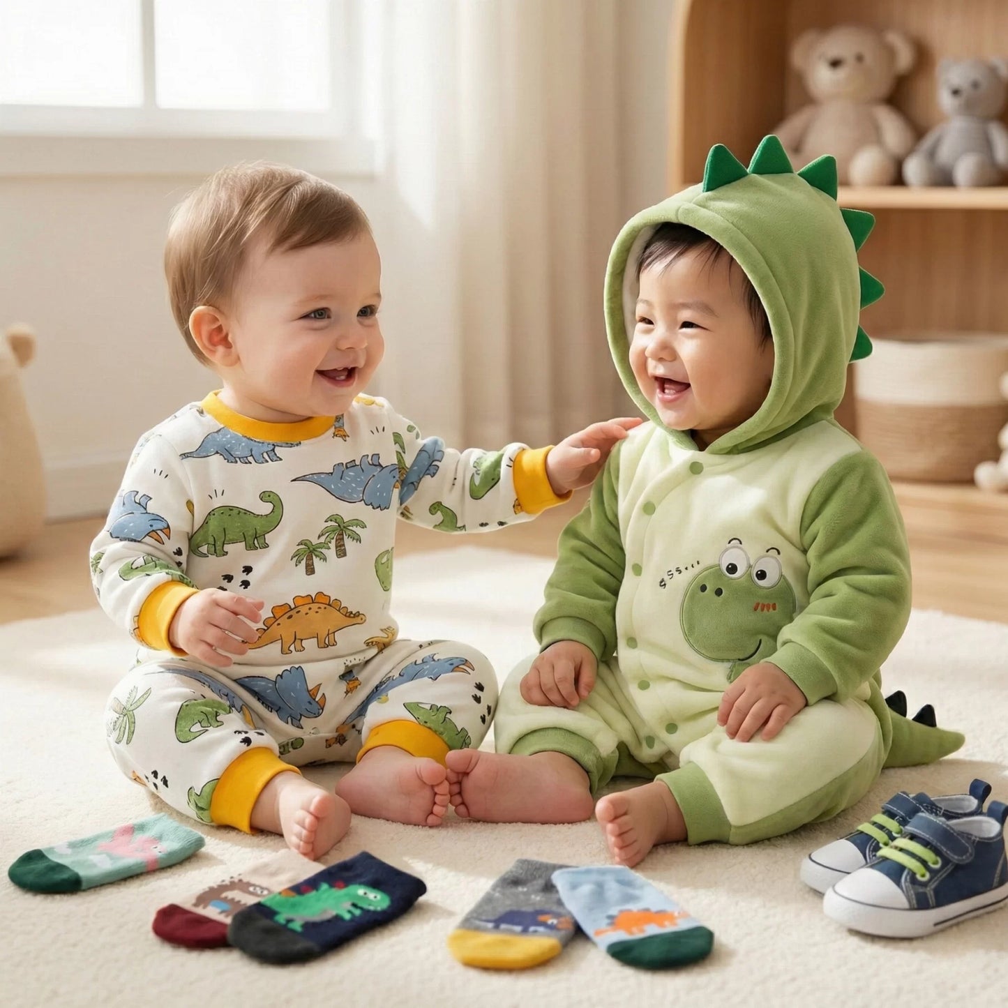 Dino Baby Gift Set in Keepsake Suitcase