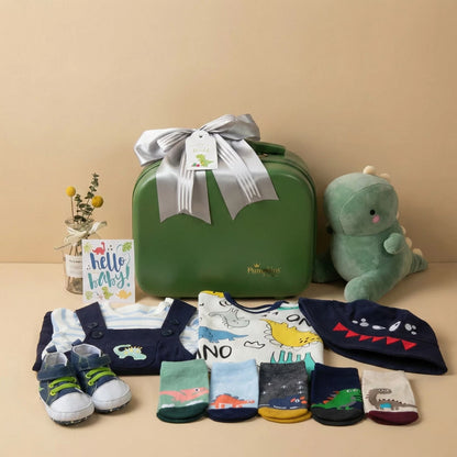 Dino Baby Gift Set in Keepsake Suitcase
