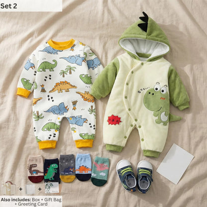 Dino Baby Gift Set in Keepsake Suitcase