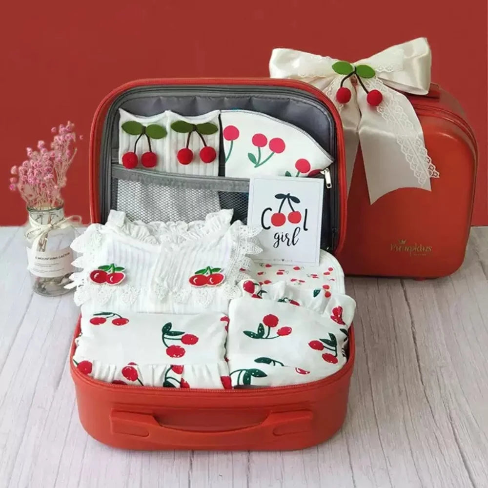 Cherry Baby Gift Set in Keepsake Suitcase