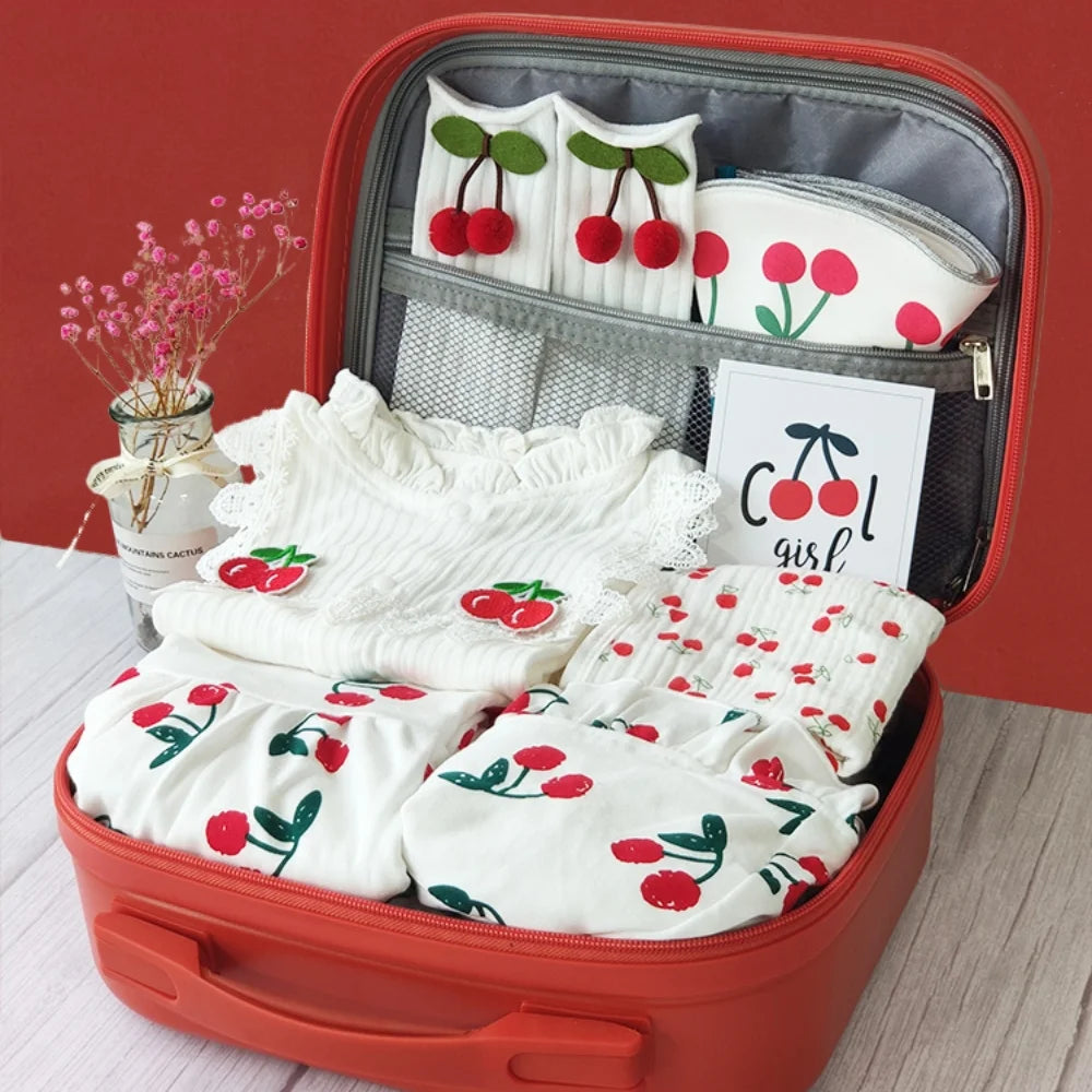 Cherry Baby Gift Set in Keepsake Suitcase