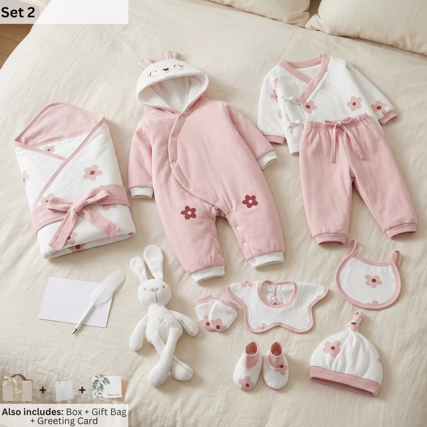 Lapin Baby Gift Set in Keepsake Suitcase