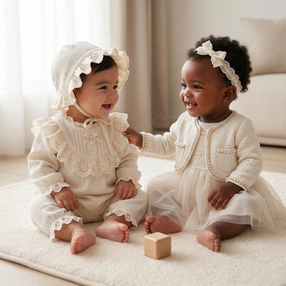 Pearl Baby Gift Set in Keepsake Suitcase
