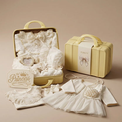 Pearl Baby Gift Set in Keepsake Suitcase