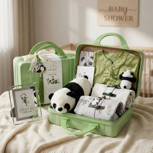 Panda Baby Gift Set in Keepsake Suitcase