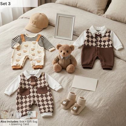 Teddy Baby Gift Set in Keepsake Suitcase