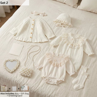 Pearl Baby Gift Set in Keepsake Suitcase