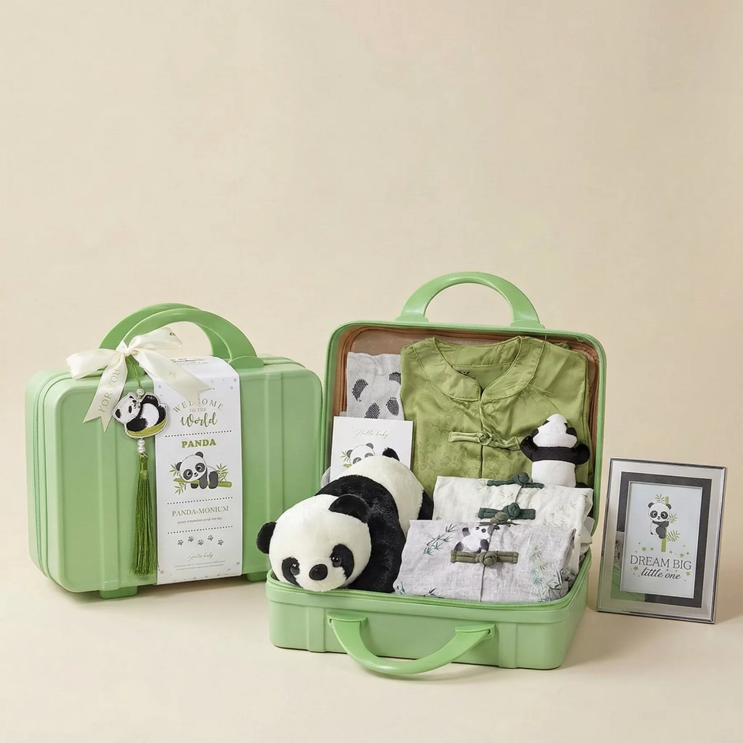 Panda Baby Gift Set in Keepsake Suitcase