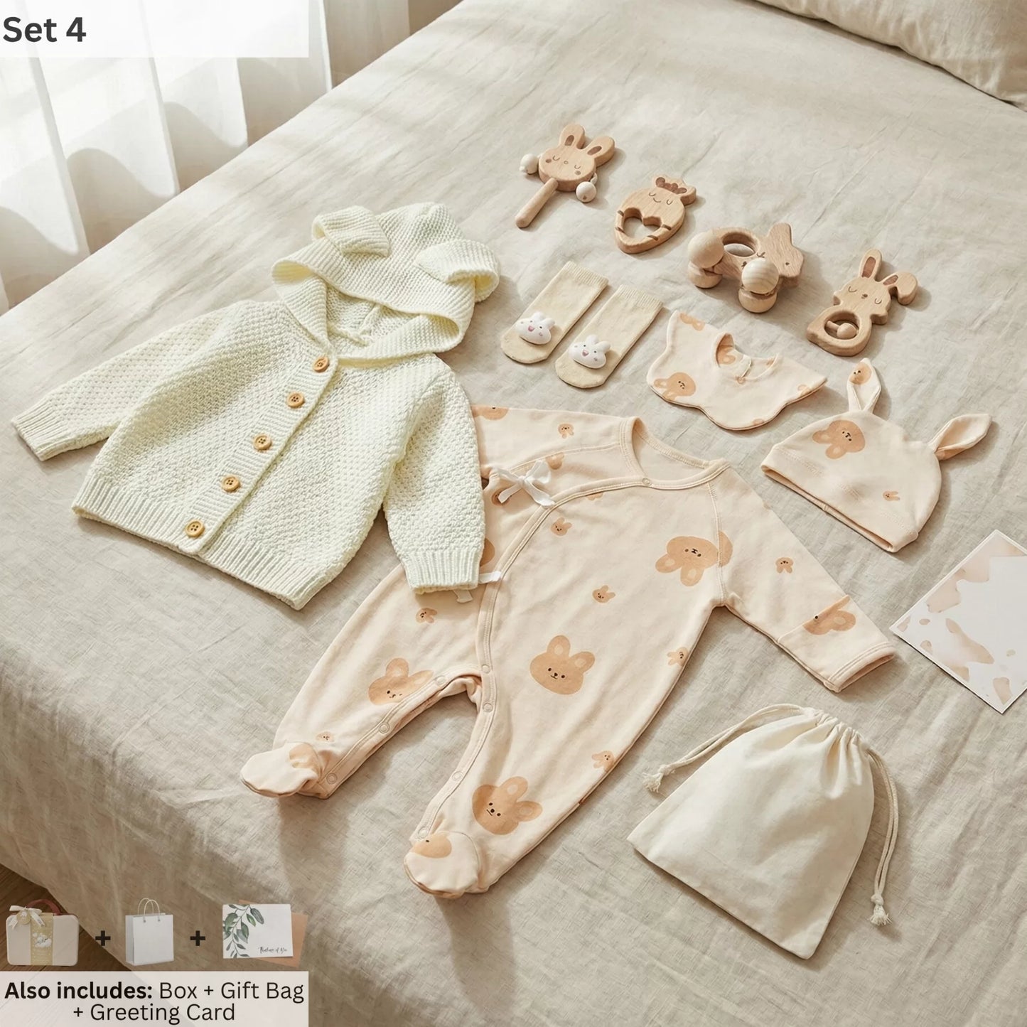 Rabbit Baby Gift Set in Keepsake Suitcase