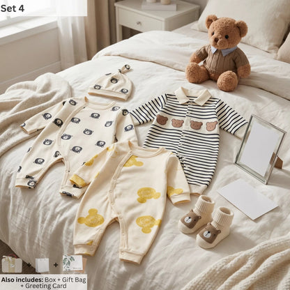 Teddy Baby Gift Set in Keepsake Suitcase