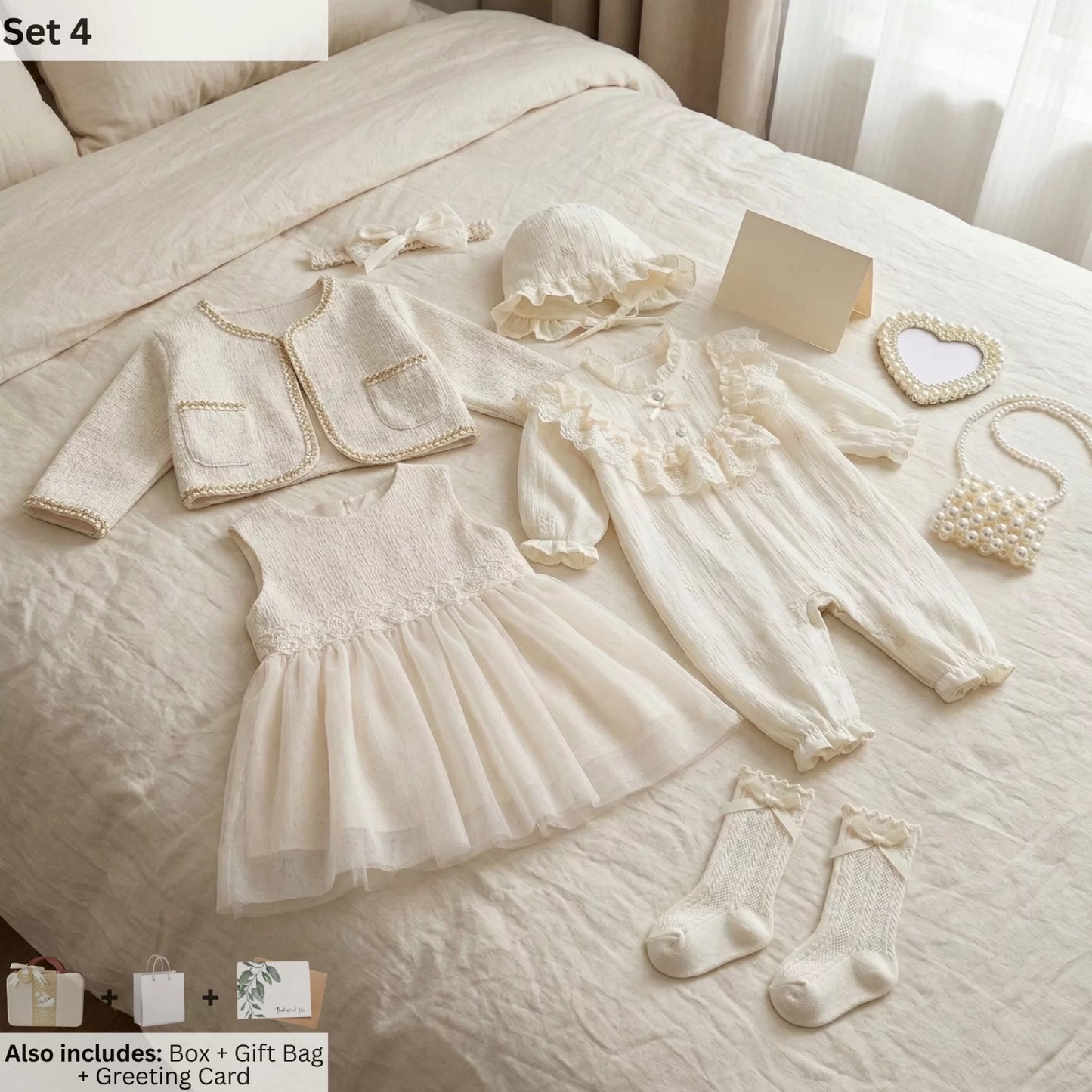 Pearl Baby Gift Set in Keepsake Suitcase