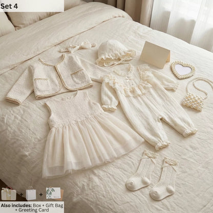 Pearl Baby Gift Set in Keepsake Suitcase