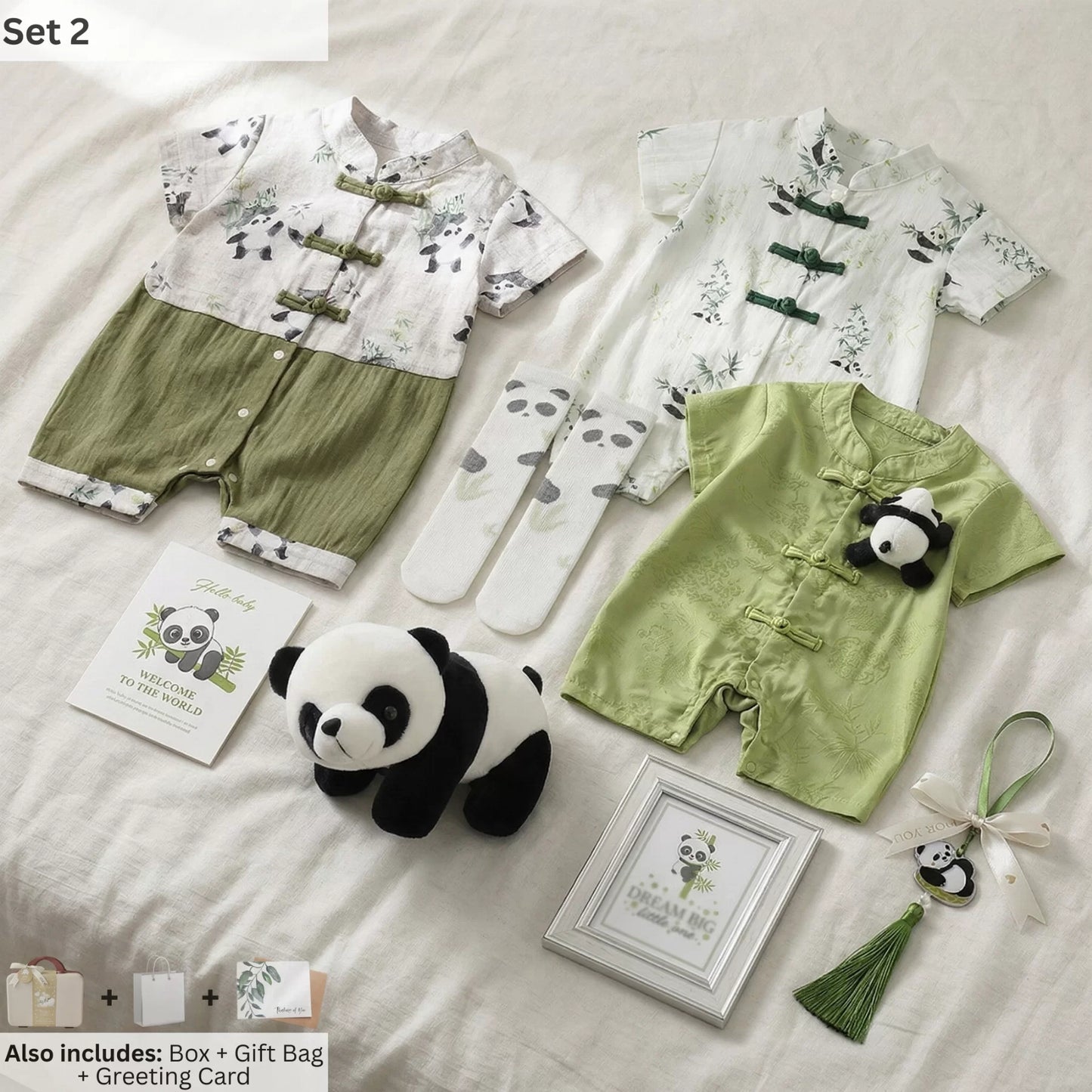 Panda Baby Gift Set in Keepsake Suitcase