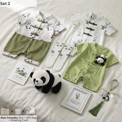 Panda Baby Gift Set in Keepsake Suitcase