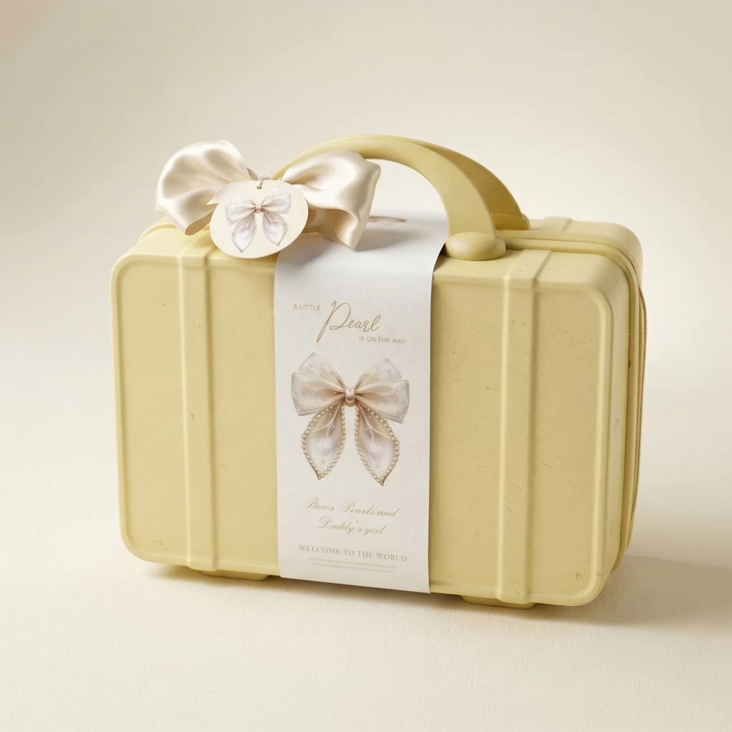 Pearl Baby Gift Set in Keepsake Suitcase
